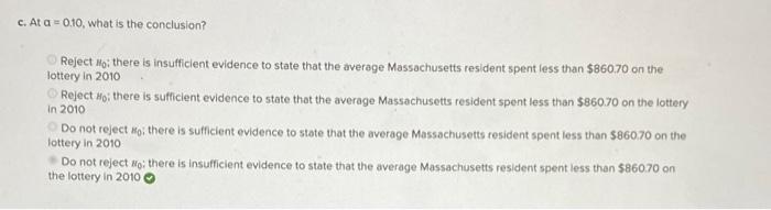 Solved An Article Found That Massachusetts Residents Spent Chegg