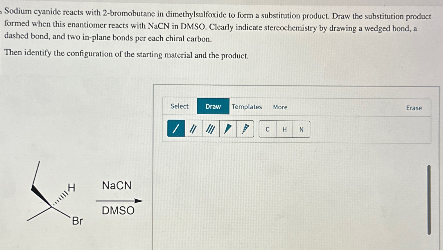 Solved Sodium Cyanide Reacts With 2 Bromobutane In Chegg