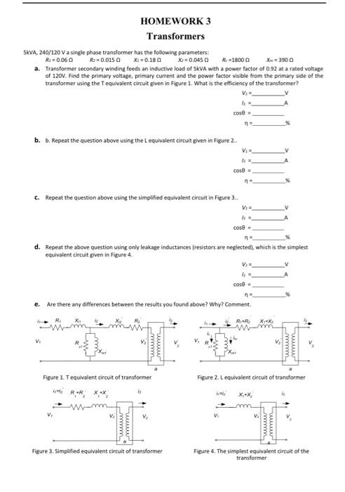 Solved Kva V A Single Phase Transformer Has The Chegg