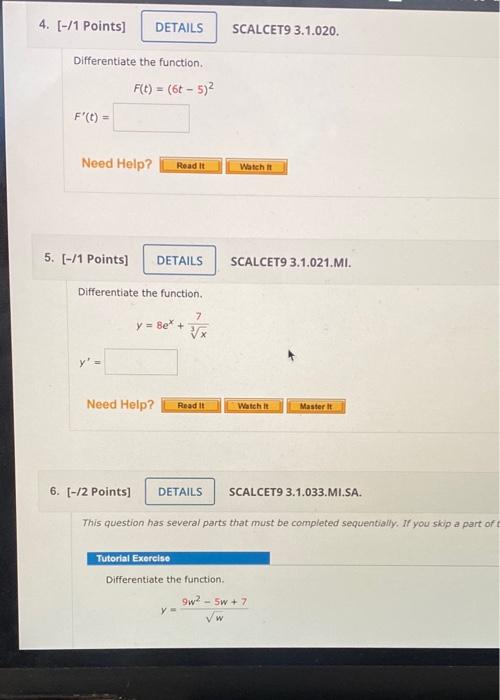 Solved Points Details Scalcet Chegg