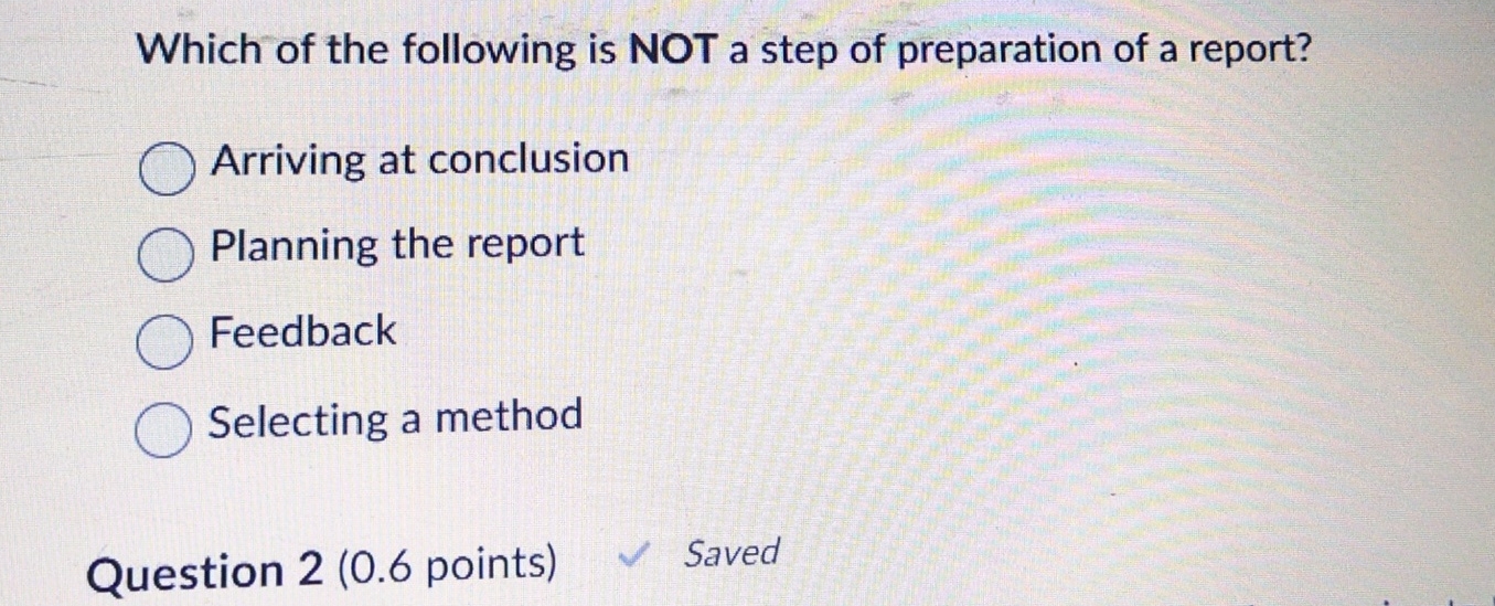 Which Of The Following Is NOT A Step Of Preparation Chegg