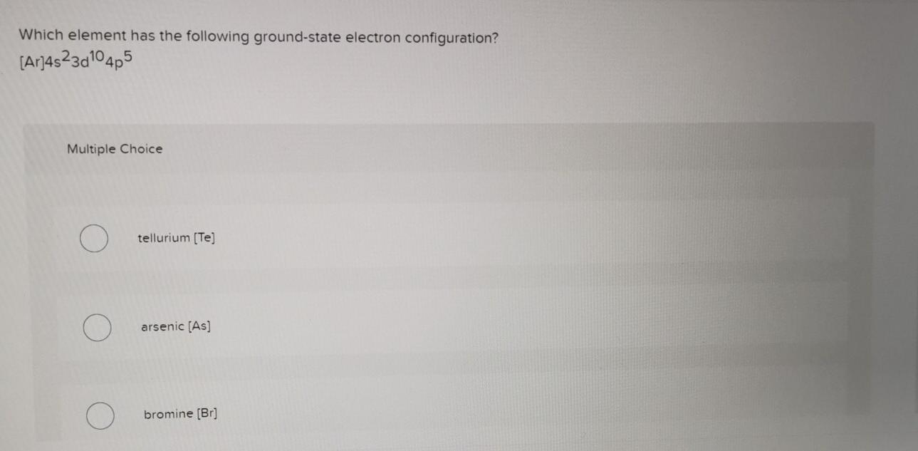 Solved Which Element Has The Following Ground State Electron Chegg