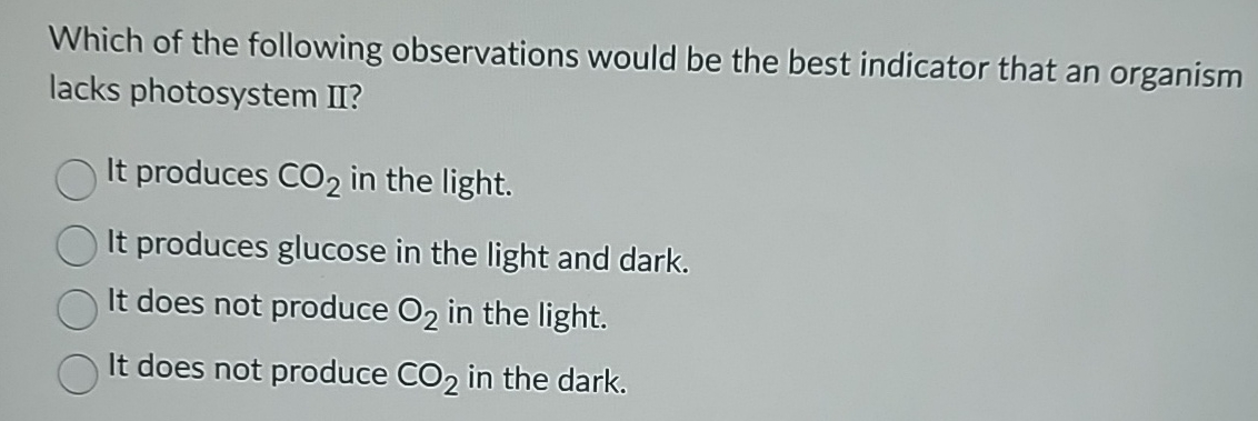 Solved Which Of The Following Observations Would Be The Best Chegg