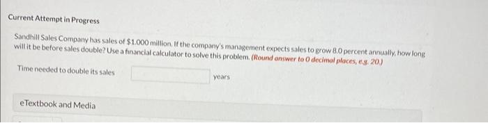 Solved Current Attempt In Progress Sandhill Sales Company Chegg