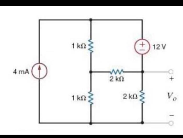 Solved Calculate The Voltage Vo In The Circuit Given In The Chegg