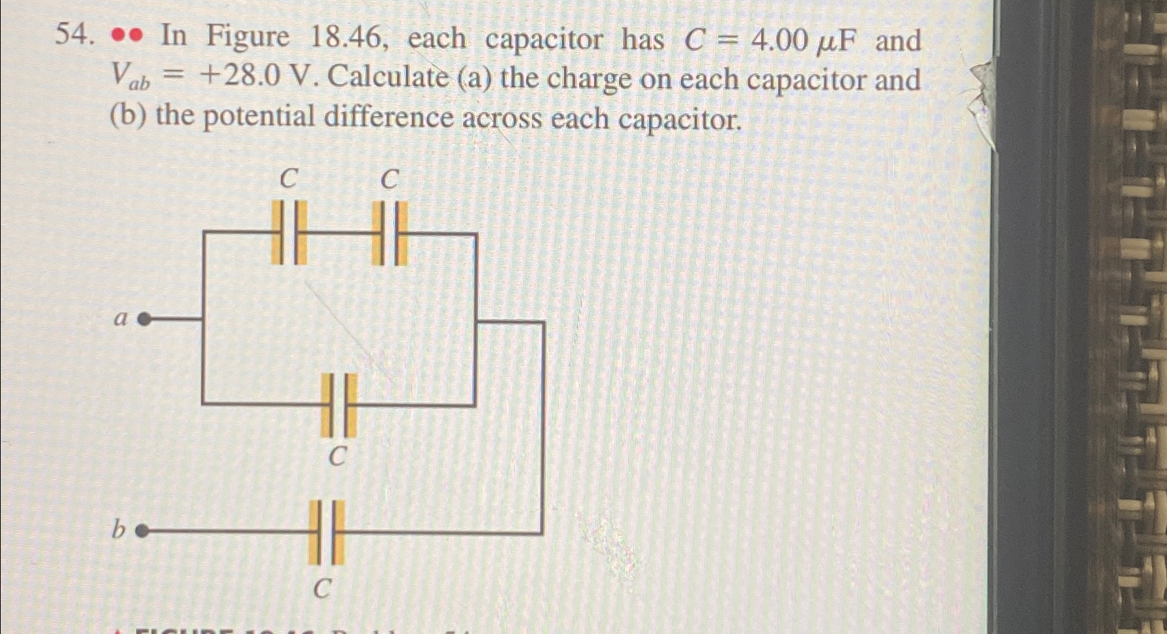 Solved In Figure Each Capacitor Has C F And Chegg