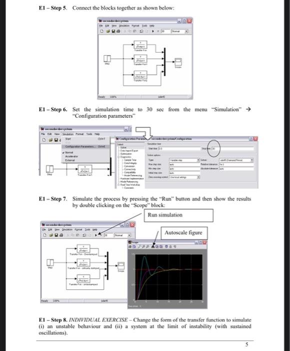 Solved Exercise Typical Open Loop Dynamic Responser Of Chegg