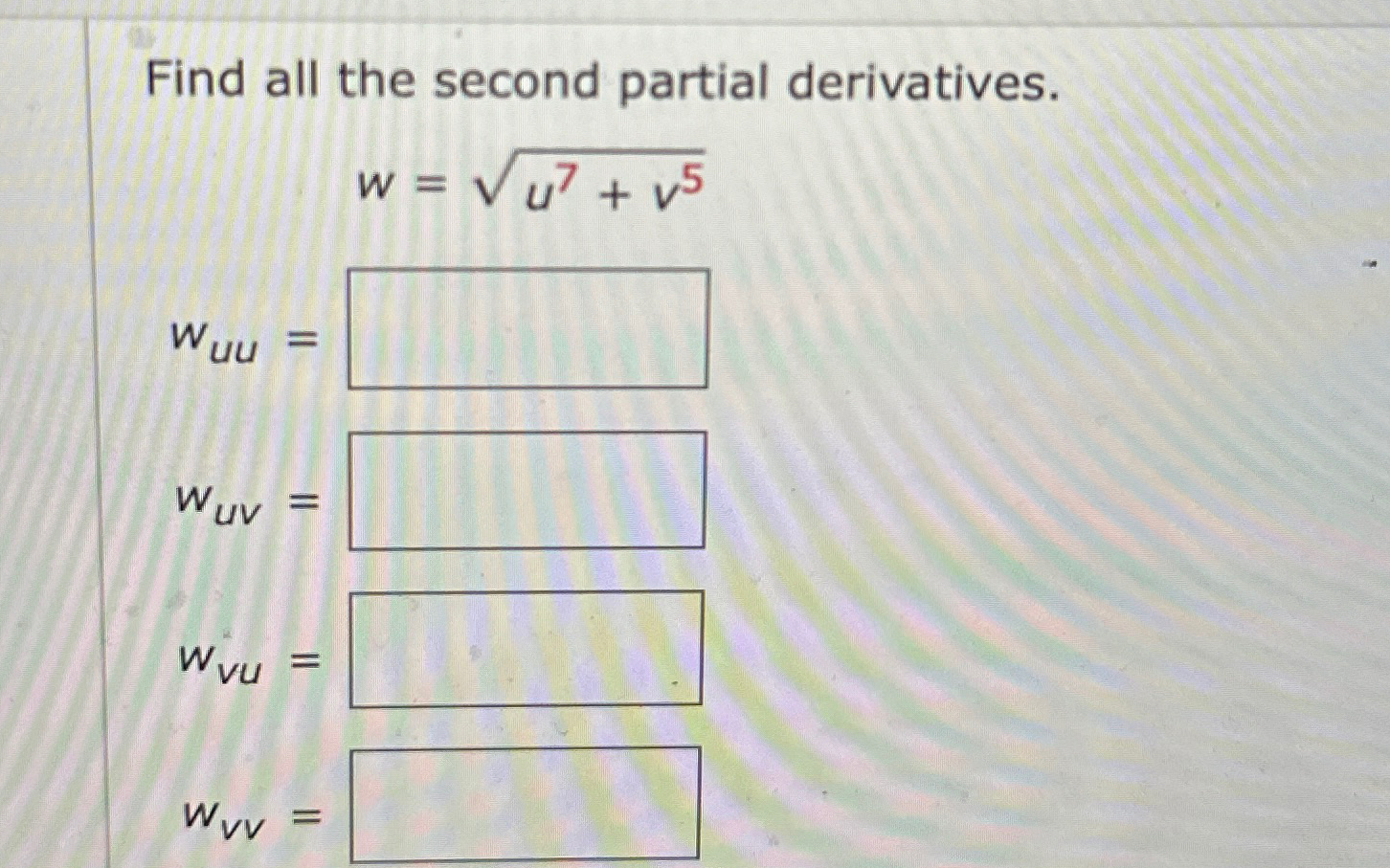 Solved Find All The Second Partial Chegg