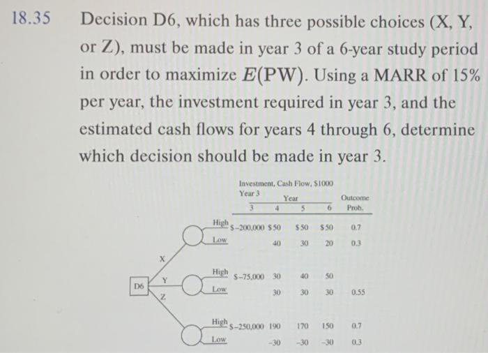 Solved Decision D Which Has Three Possible Choices Chegg