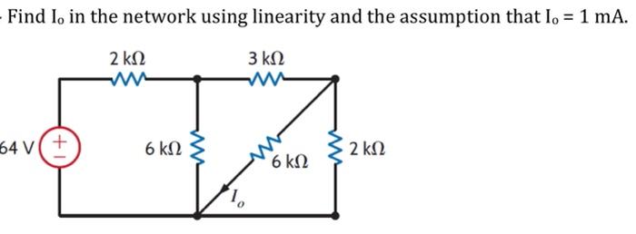 Solved Find Io In The Network Using Linearity And The Chegg