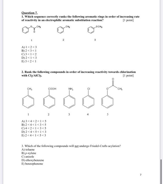 Solved Question Z Which Sequence Correctly Ranks The Chegg