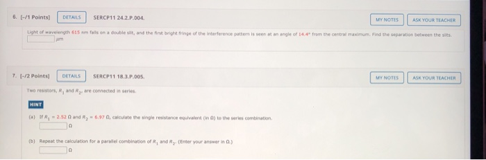 Solved Points Details Sercp P Ly Notes Chegg