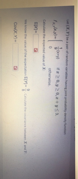 Solved Let X Y Be A Pair Of Random Variables Having Joint Chegg