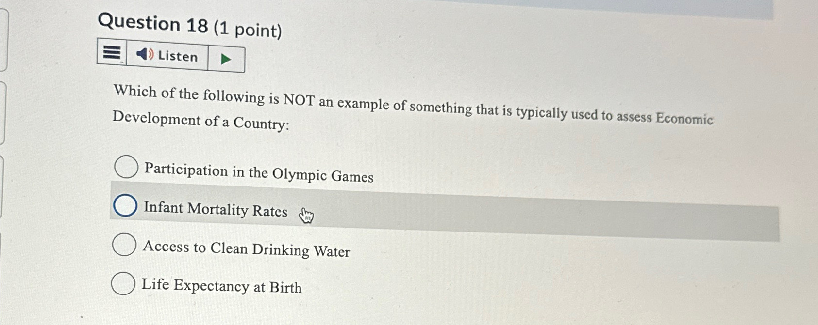 Solved Question Point Listenwhich Of The Following Is Chegg