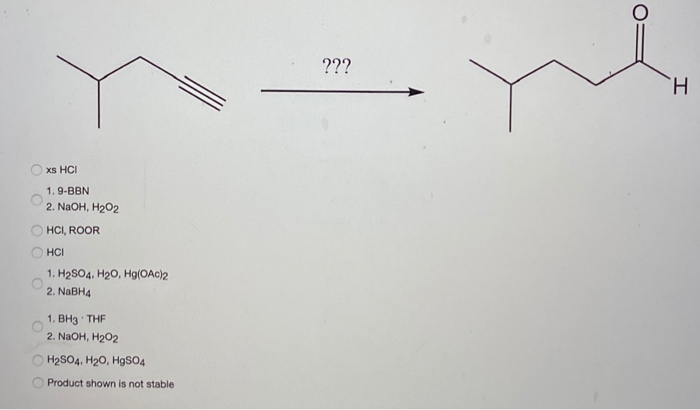 Solved Br Br Hb Roor Oc Hbr Bbi Naoh H O Xs Hb Chegg