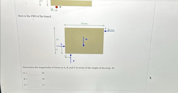 Solved The Board Shown Below Is Being Held In Equilibrium In Chegg