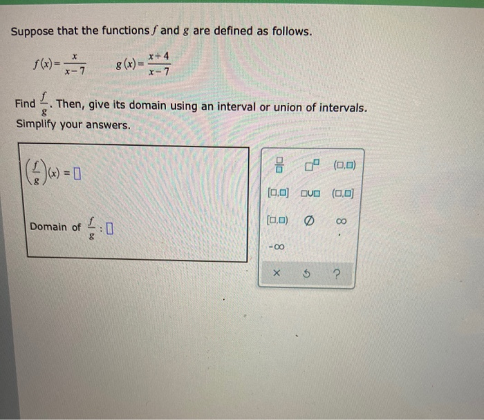 Solved Suppose That The Functions F And G Are Defined As Chegg