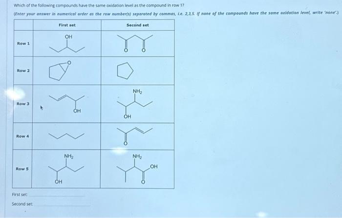 Solved Which Of The Following Compounds Have The Same Chegg