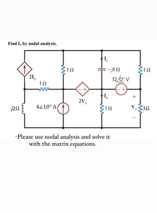 Solved Find By Nodal Analysis I W J Chegg