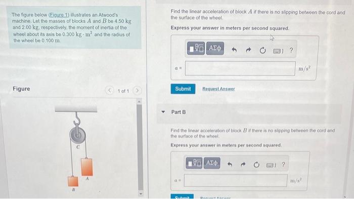 Solved The Figure Below Figure Illustrates An Atwood S Chegg