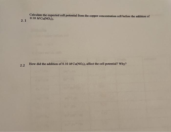 Solved Electrochemistry Results Zinc Copper Voltaic Cell Chegg