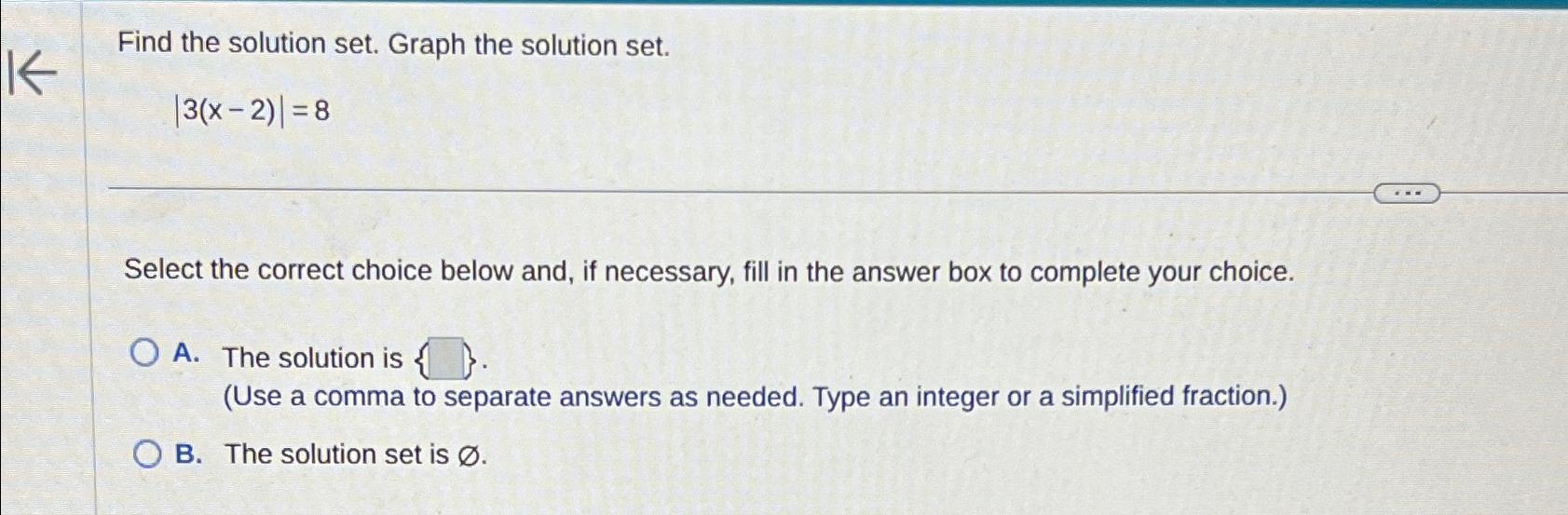 Solved Find The Solution Set Graph The Solution Chegg