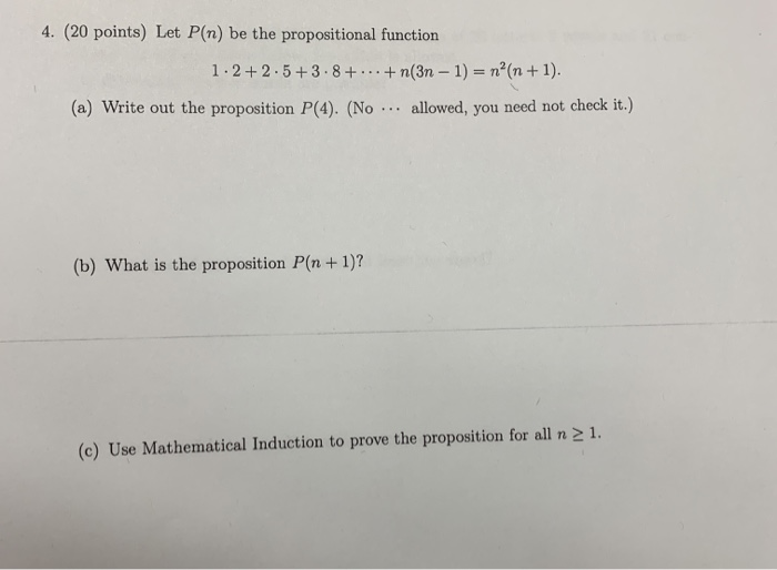 Solved Points Let P N Be The Propositional Function Chegg