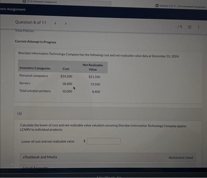 Solved Current Attempt In Progress Sheridan Information Chegg