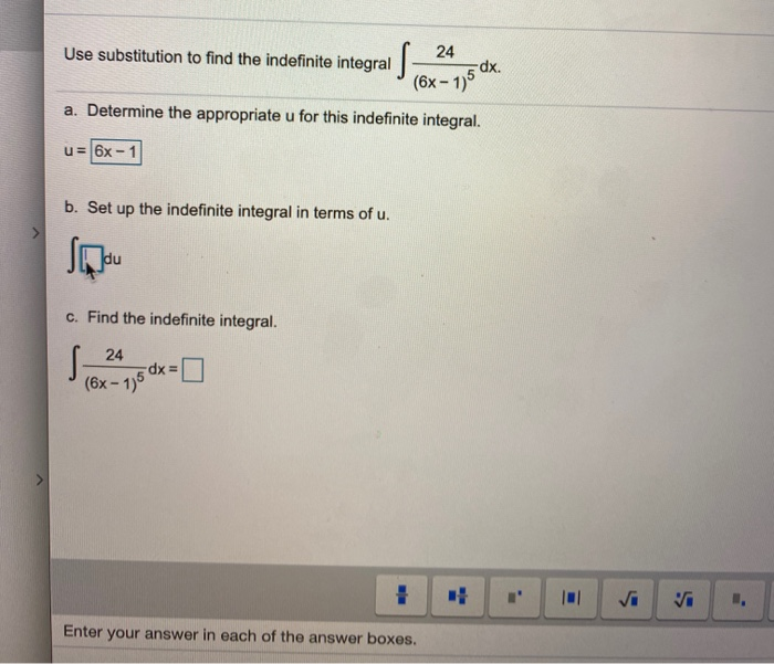 Solved Use Substitution To Find The Indefinite Integral 6x Chegg