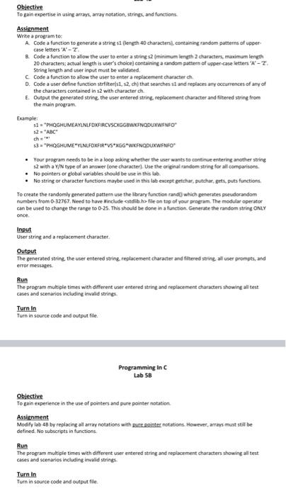 Solved Help With C Programming Home Work Lab 5B Only Chegg