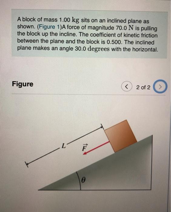 Solved A Block Of Mass Kg Sits On An Inclined Plane As Chegg