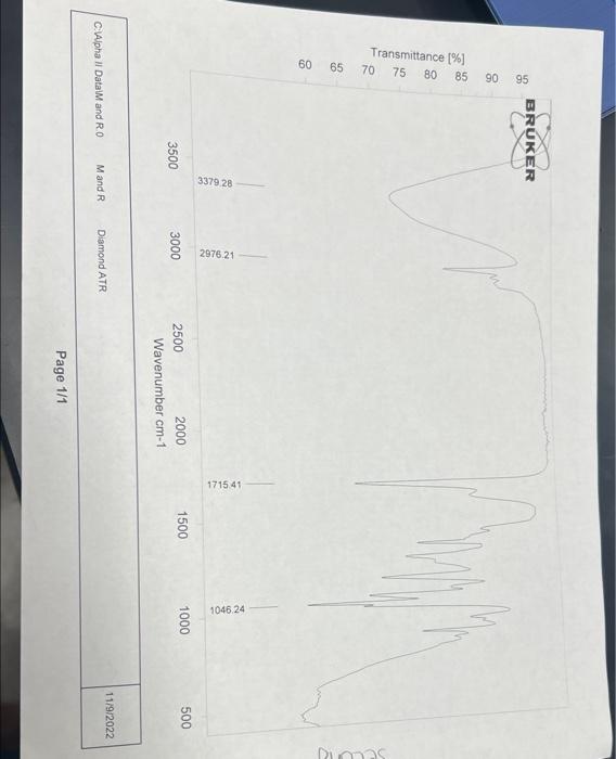 Solved Please Help Me Indicate The Ir And Nmr Spectrumplease Chegg