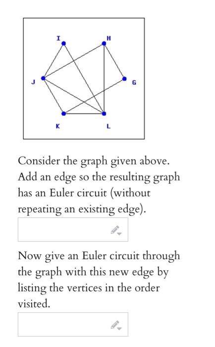 Solved Consider The Graph Given Above Add An Edge So The Chegg