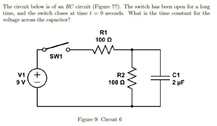 Solved The Circuit Below Is Of An Rc Circuit Figure Chegg