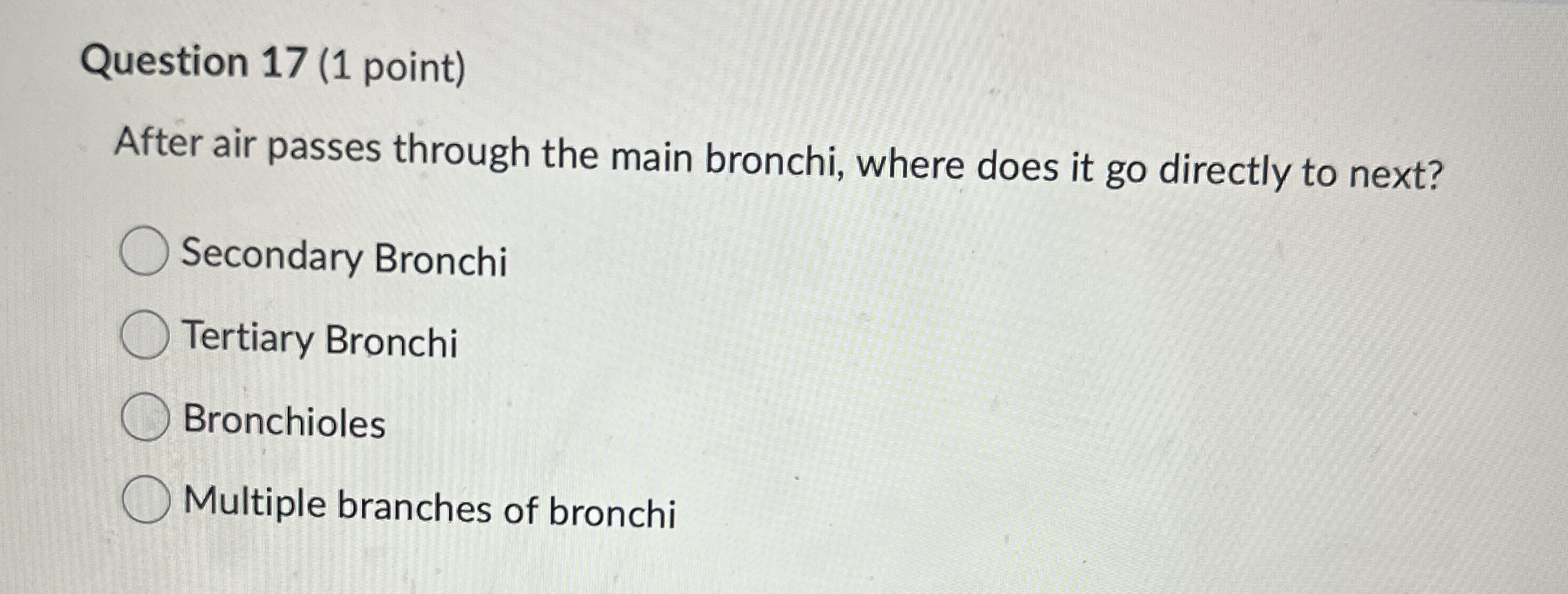 Solved Question 17 1 Point After Air Passes Through The Chegg