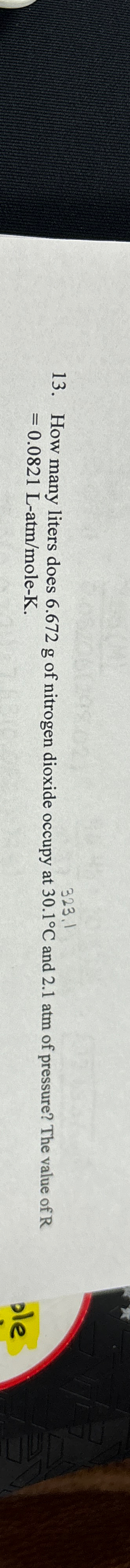 Solved How Many Liters Does 6 672g Of Nitrogen Dioxide Chegg