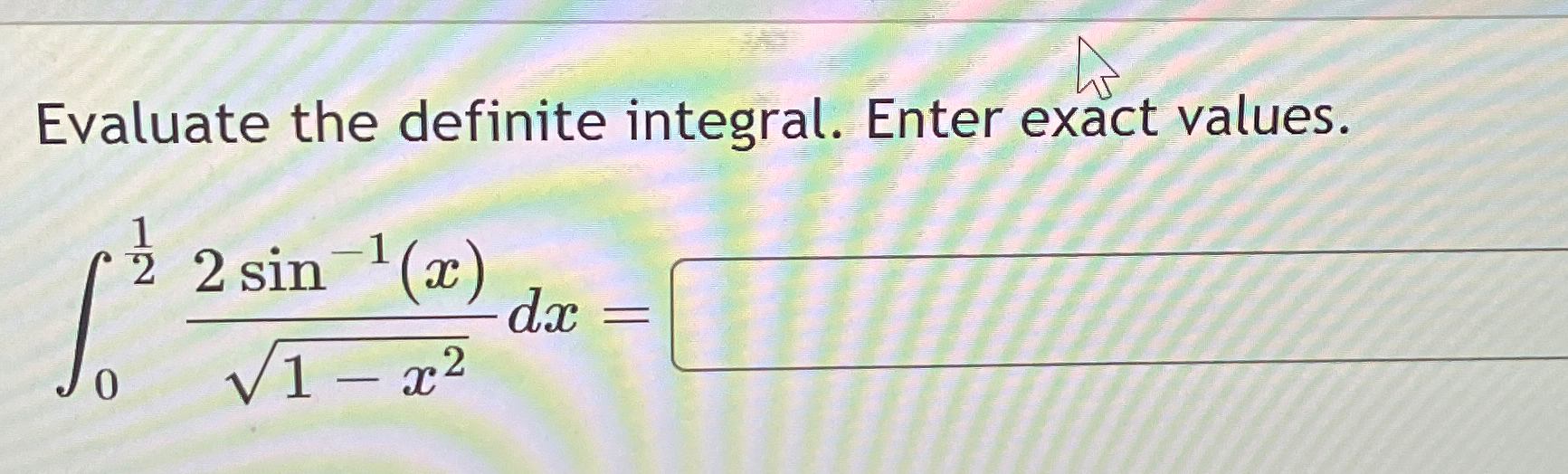 Solved Evaluate The Definite Integral Enter Exact Chegg