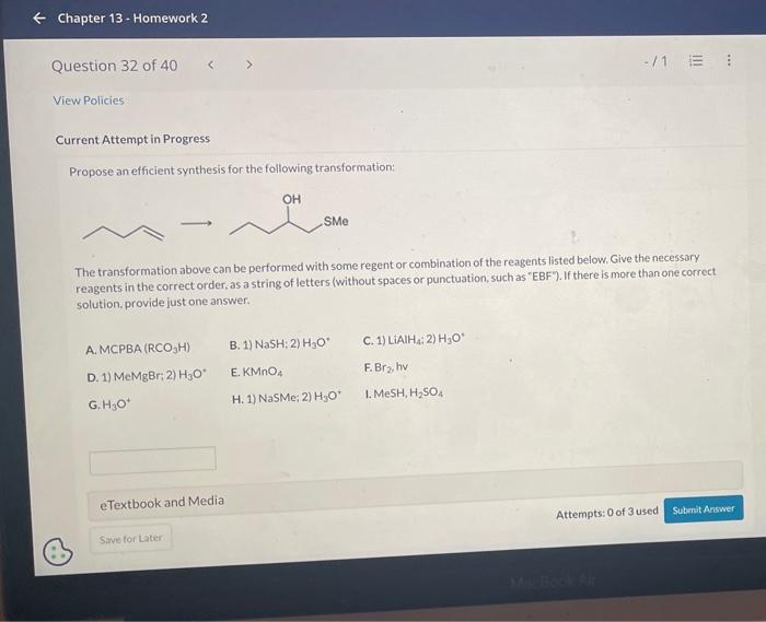 Solved Current Attempt In Progress Propose An Efficient Chegg