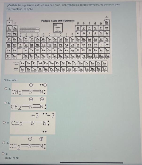 Cu L De Las Siguientes Estructuras De Lewis Chegg