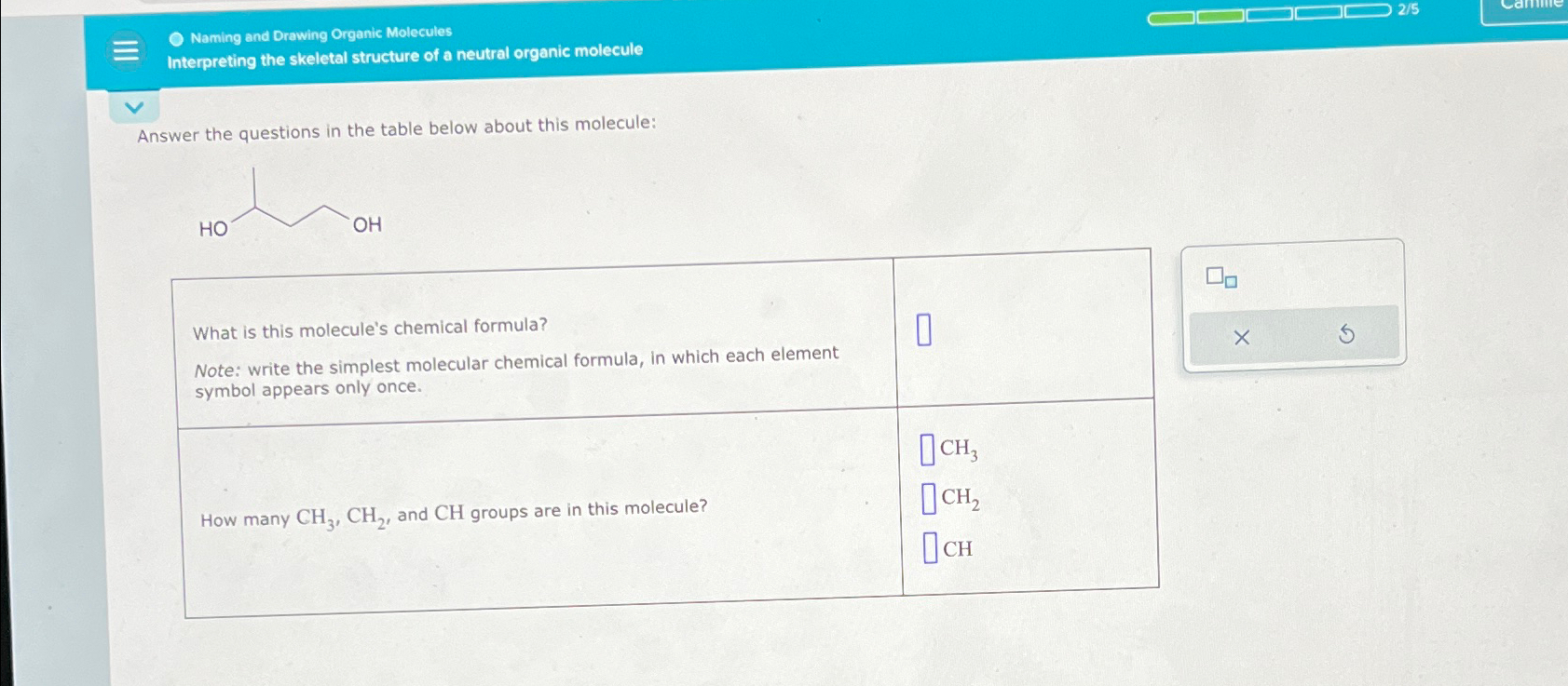 Solved Naming And Drawing Organic MoleculesInterpreting The Chegg