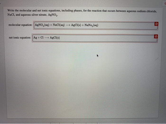 Solved Write The Molecular And Net Ionic Equations Chegg