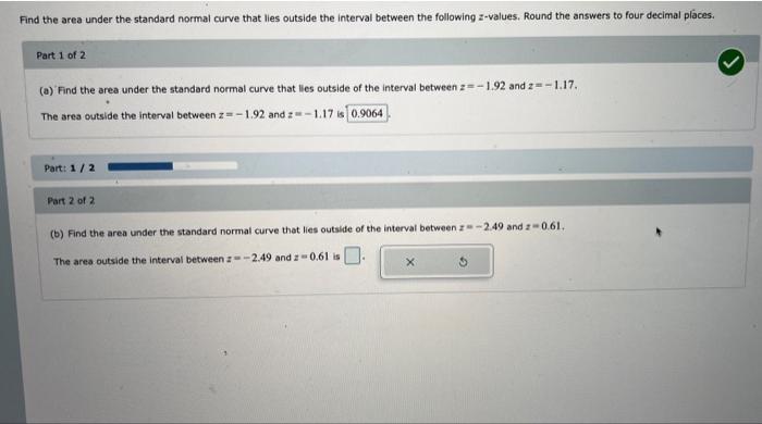 Solved Find The Area Under The Standard Normal Curve That Chegg