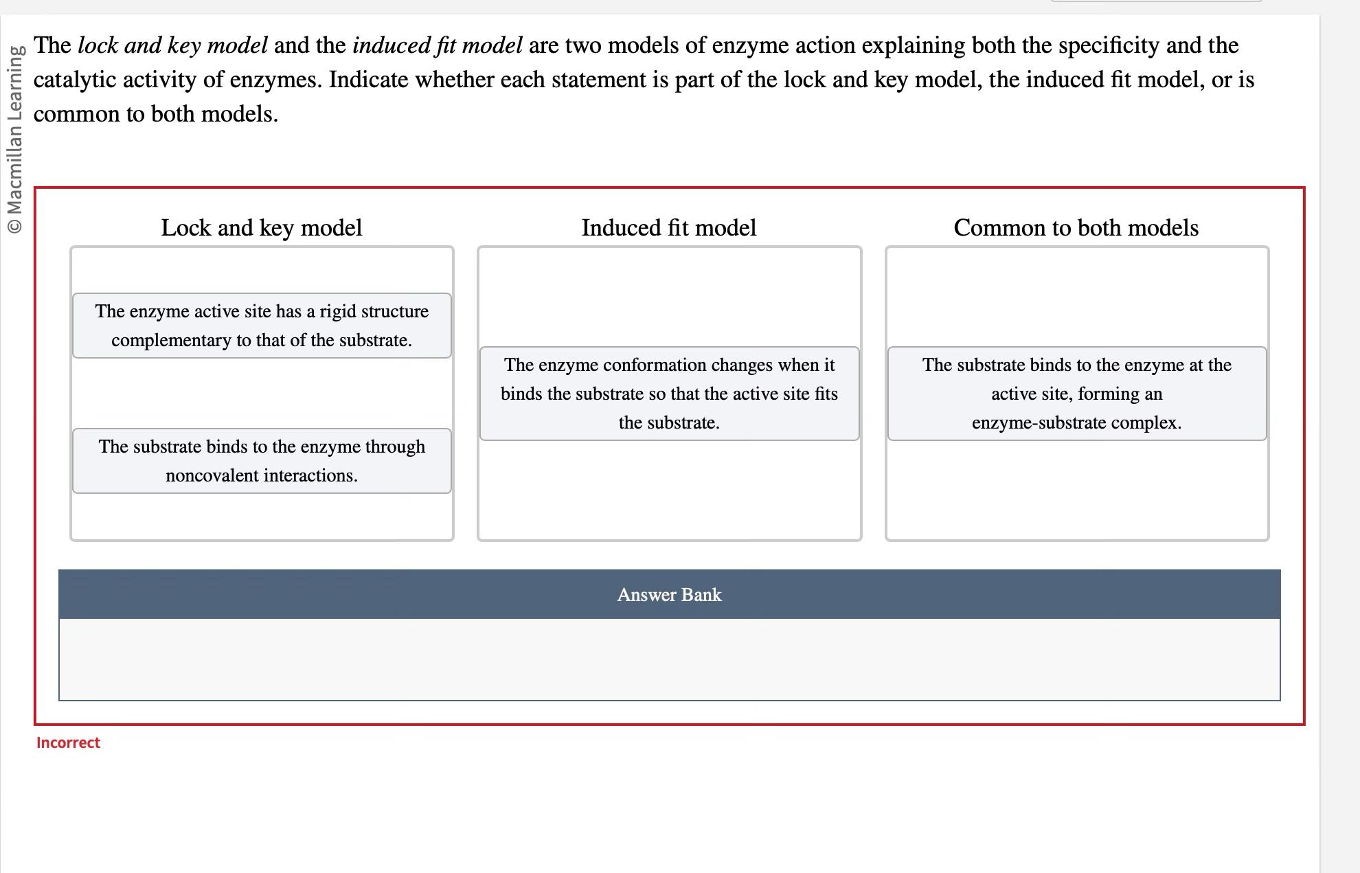 Solved The Lock And Key Model And The Induced Fit Model Are Chegg