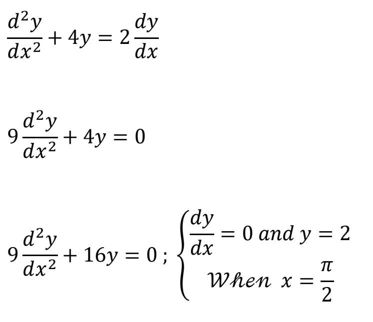 Solved Solve The Differential Equations Auxiliary Equations Chegg