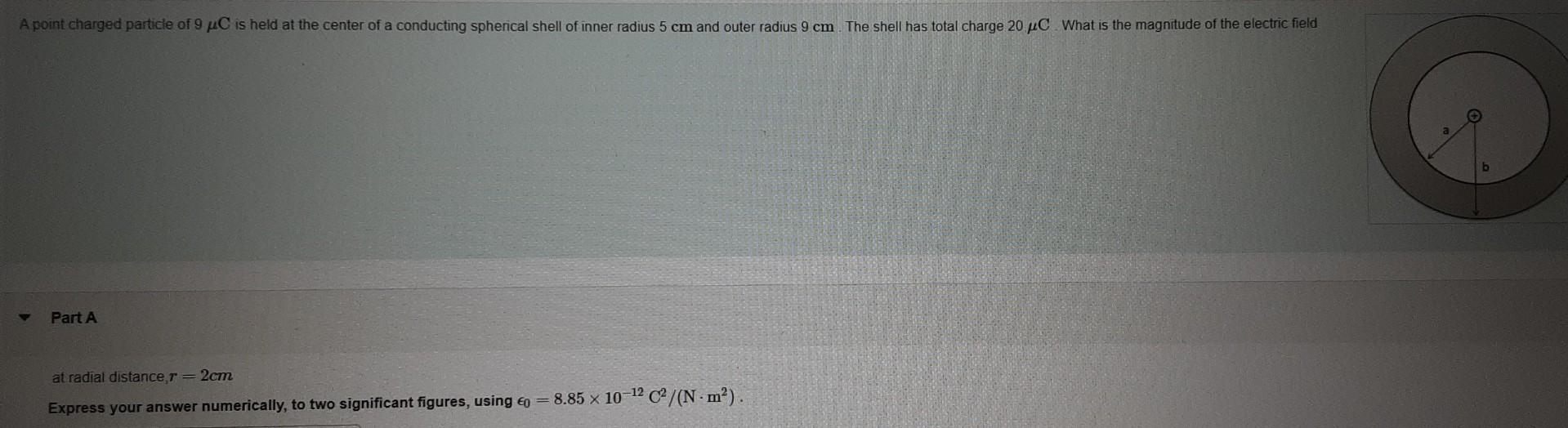 Solved A Point Charged Particle Of C Is Held At The Center Chegg