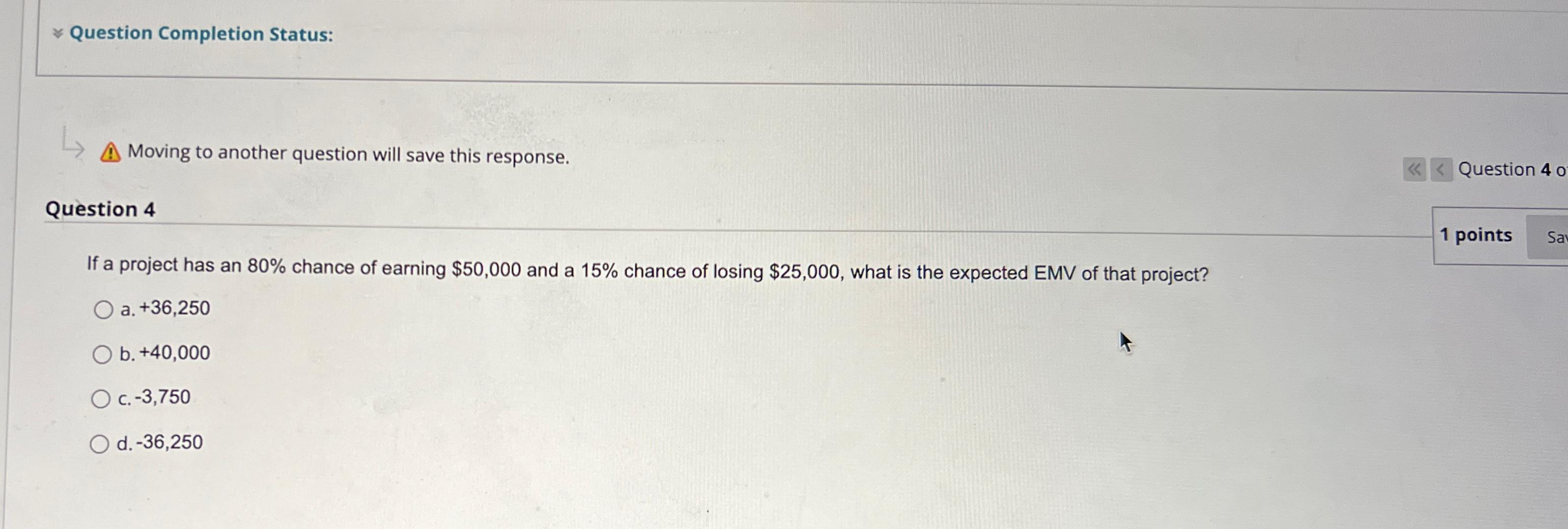 Solved Question Completion Status Moving To Another Question Chegg