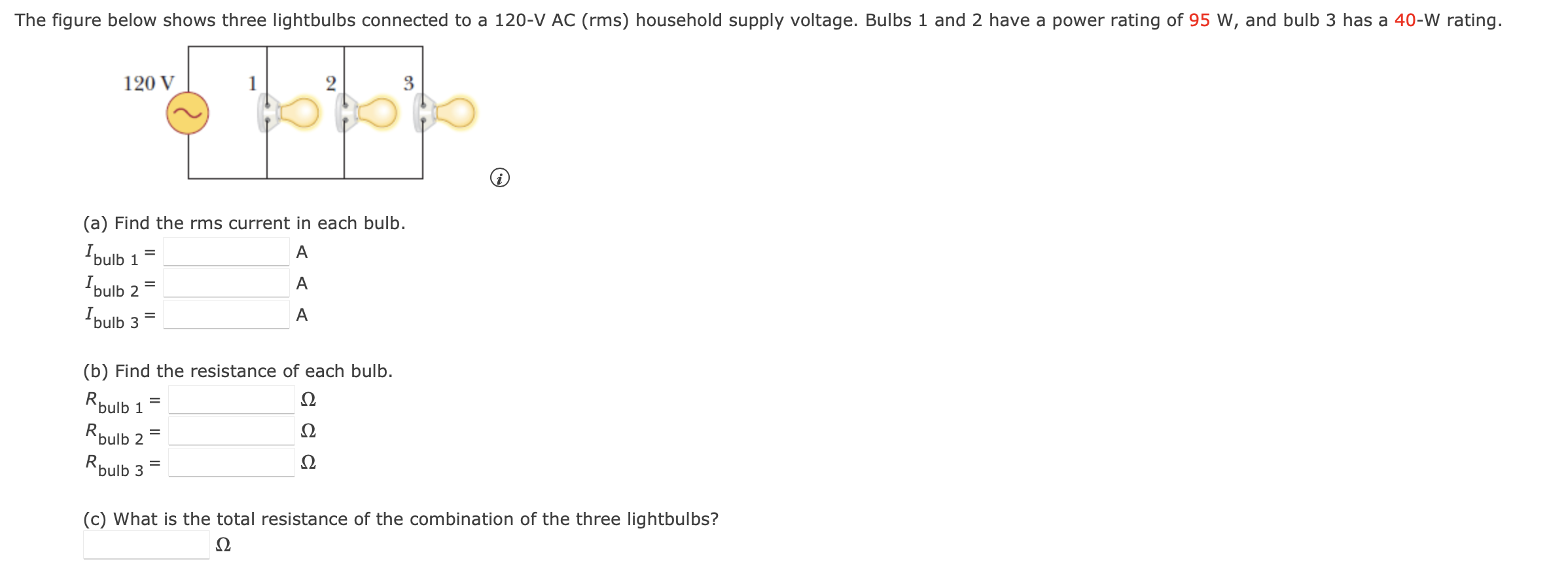 Solved The Figure Below Shows Three Lightbulbs Connected To Chegg