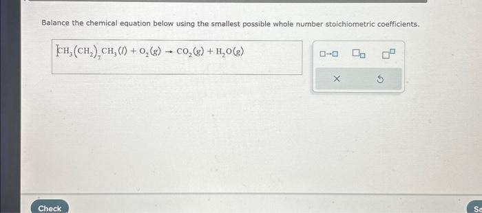 Solved Balance The Chemical Equation Below Using The Chegg