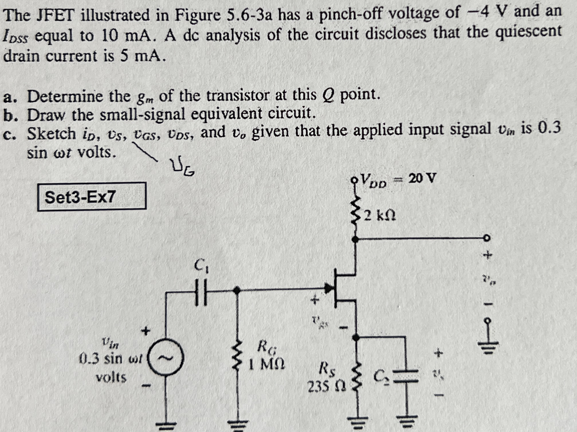 The JFET Illustrated In Figure 5 6 3a Has A Pinch Off Chegg