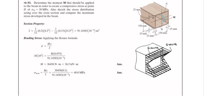 Solved M Determine The Moment M That Should Be Chegg